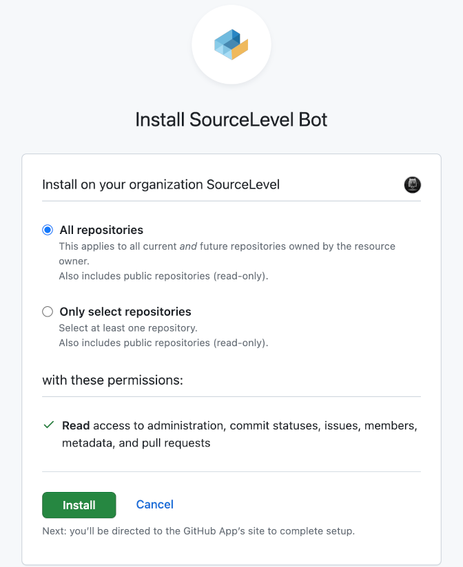 GitHub's Select Repositories Page