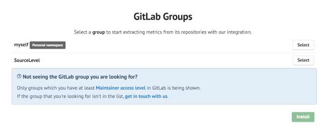 GitLab Groups Listing
